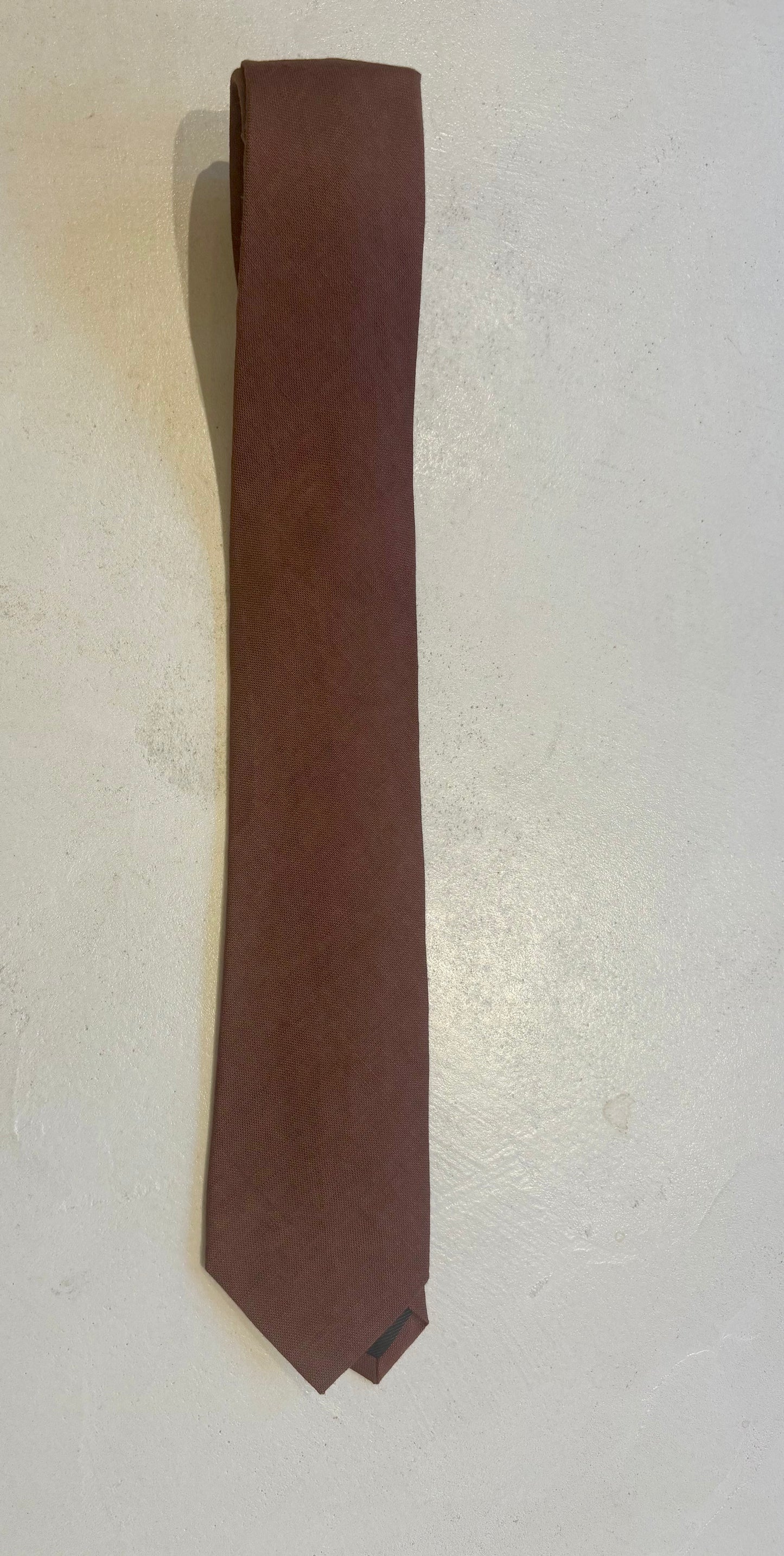 Dark Brown Linnen Tie