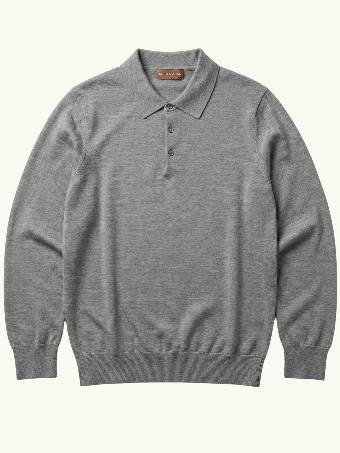 Light Grey Long Sleeve Polo
