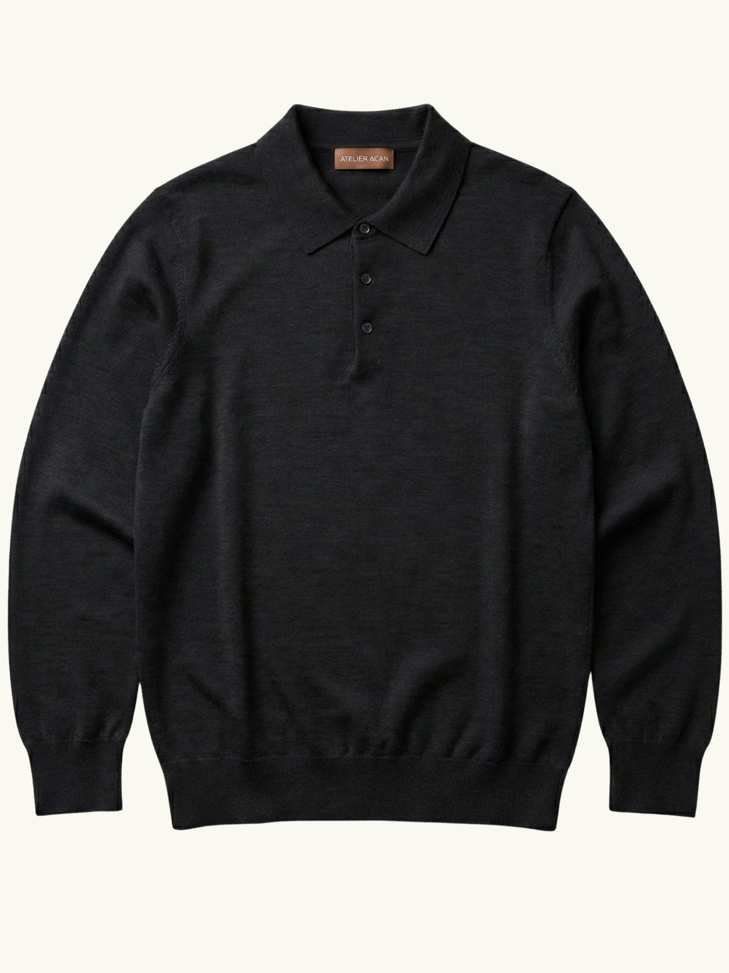 Black Long Sleeve Polo