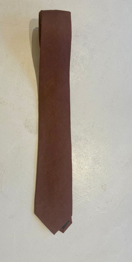 Dark Brown Linnen Tie