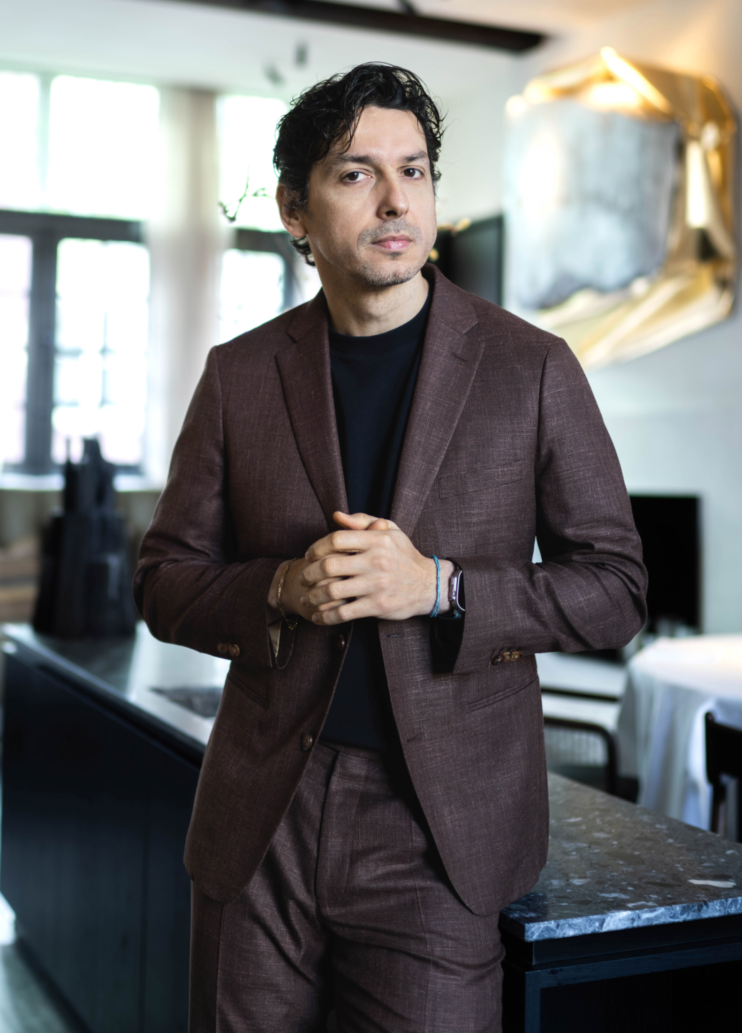 Marcelo Ballardin wearing a bespoke suit by Atelier ACÀN in Ghent and Antwerp.